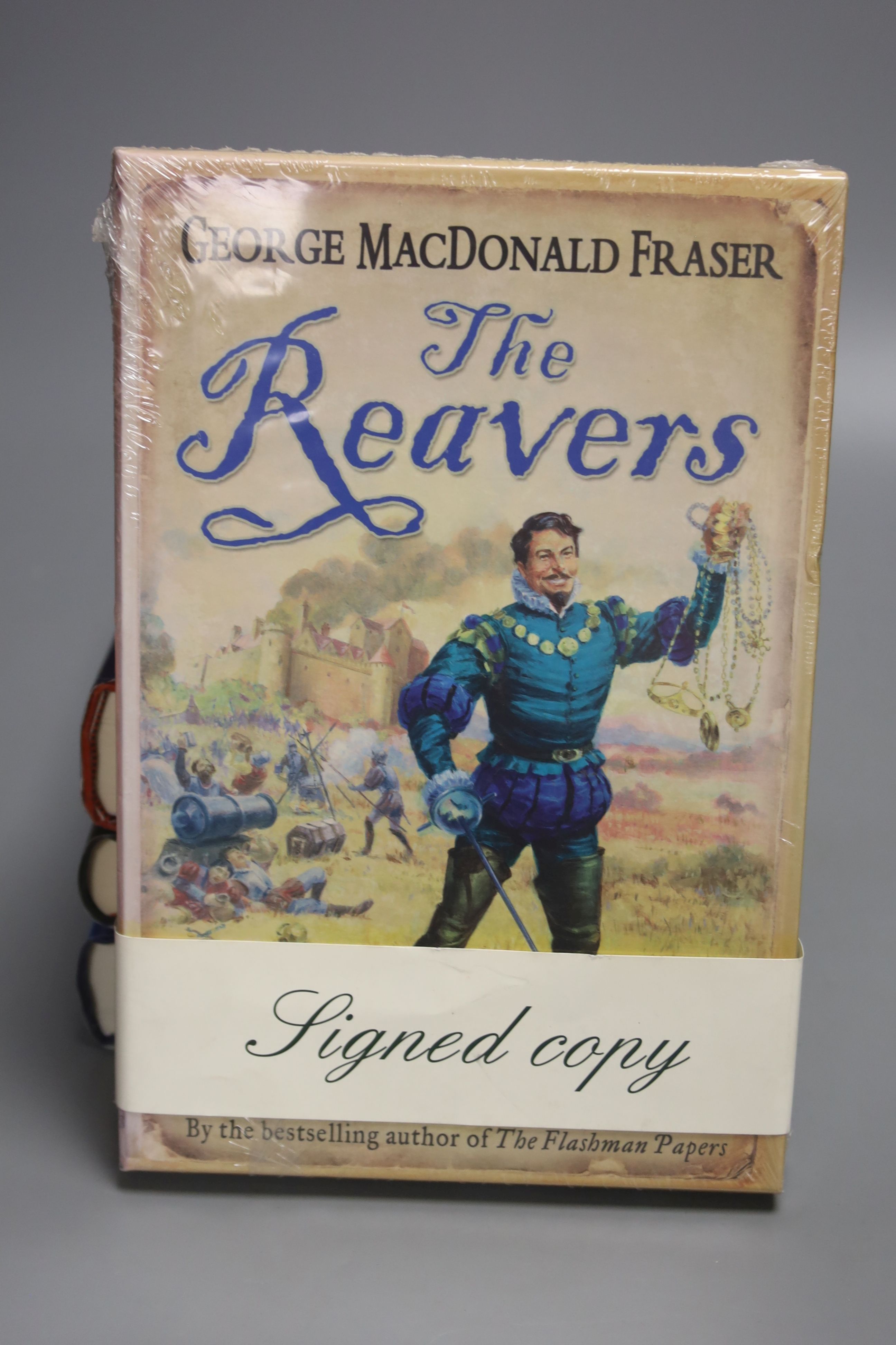 , Macdonald, Fraser – The Reavers, first edition, 8vo, signed, sealed in slipcase. Cornwell, Bernard – Excalibur, 8vo, signed to fixed book plate, (dj present, very minor blemishes) Micheal Joseph, London 1997., Rendell,